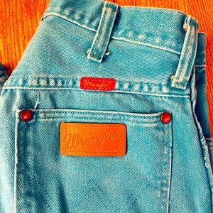 Wranglers | vintage | Turquoise | junior size 9 | 36” length